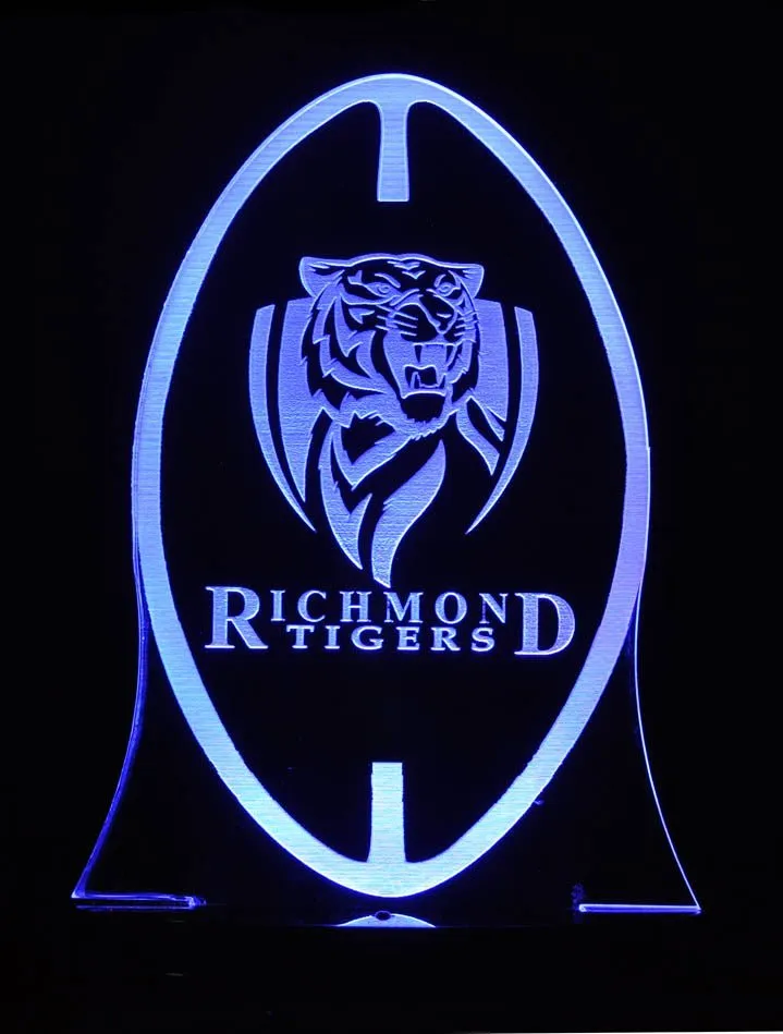 Richmond Tigers Australian Football Club 3D LED Night Light Lamp
