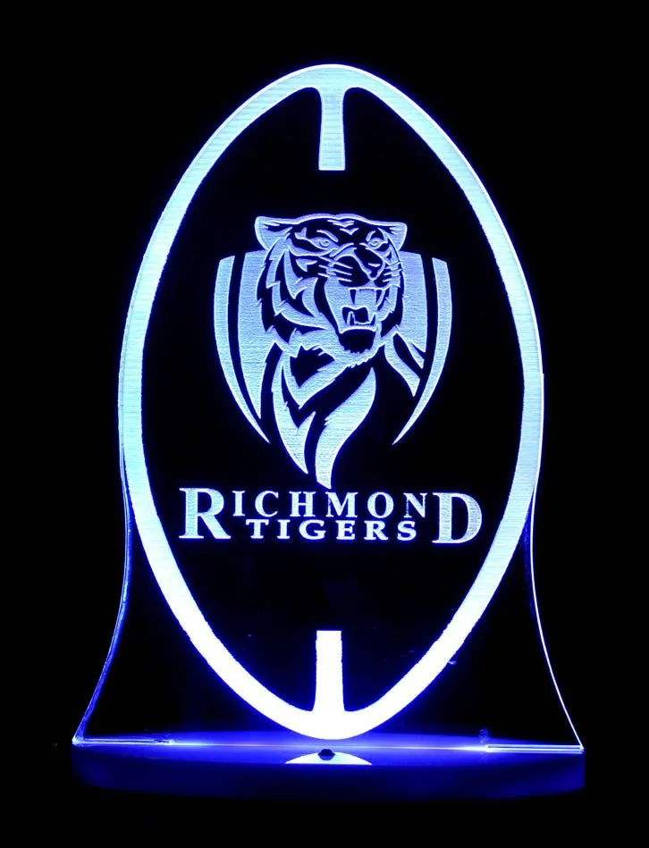 Richmond Tigers Australian Football Club 3D LED Night Light Lamp