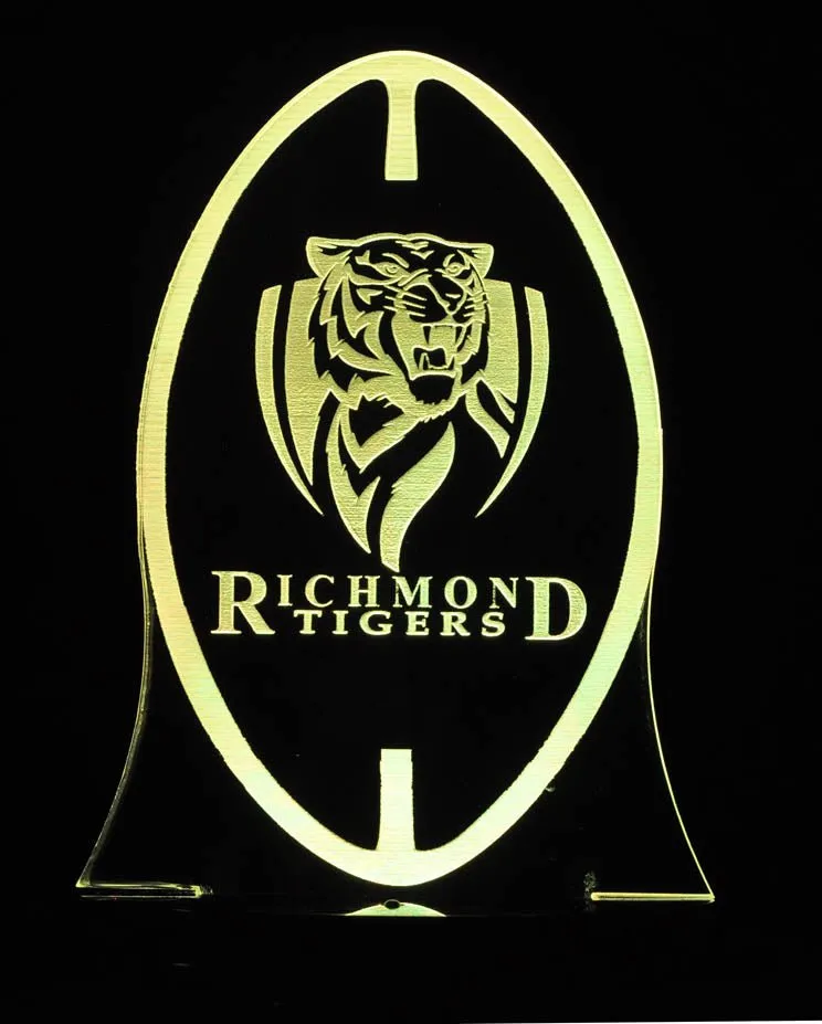 Richmond Tigers Australian Football Club 3D LED Night Light Lamp