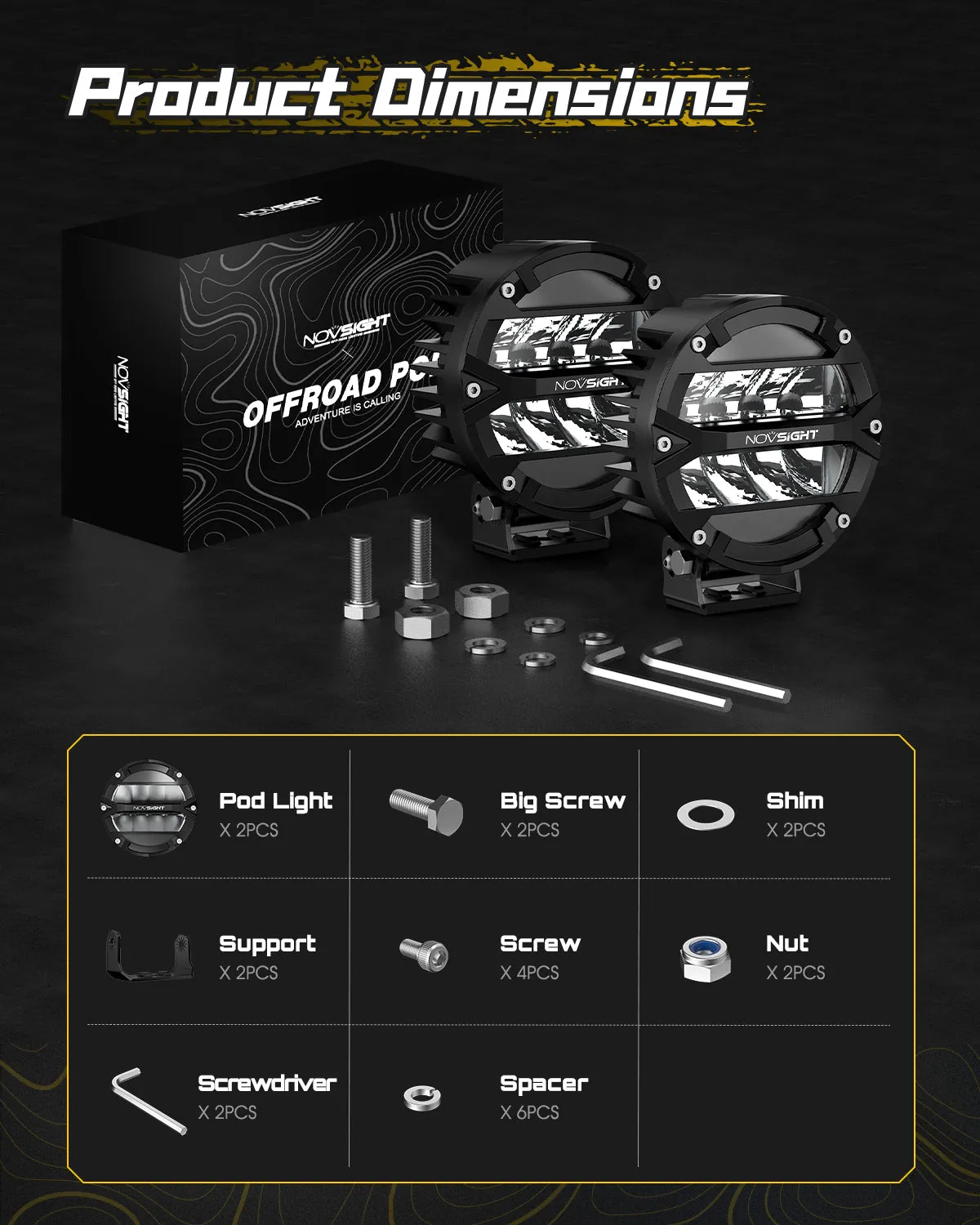 Rock Series | 5-inch LED Pod Round Lights Spotlights