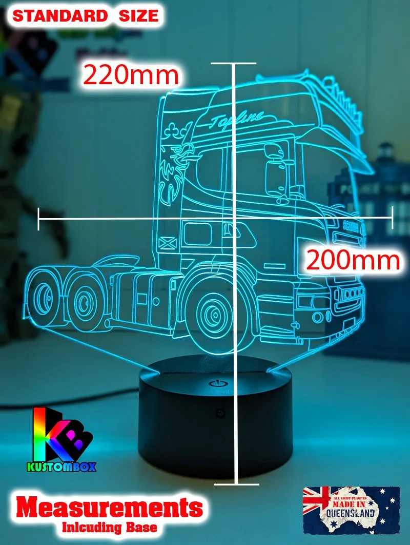 Scania Topline Semi Truck 3D LED Night Light Lamp