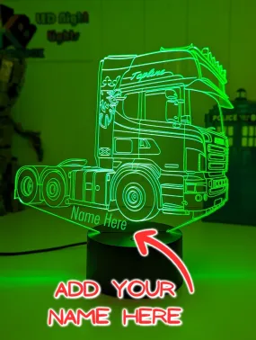 Scania Topline Semi Truck 3D LED Night Light Lamp
