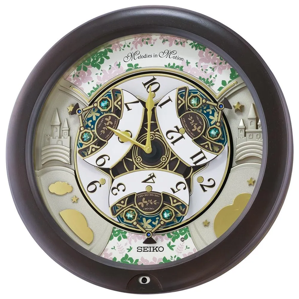 Seiko Cherry Blossom Melodies In Motion Musical Wall Clock QXM391N