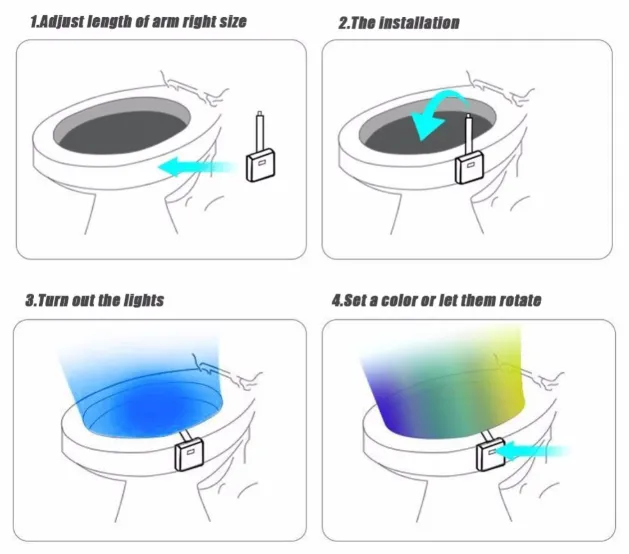 Sensor LED Night Toilet Light
