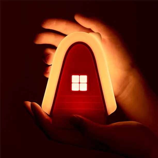 Silicone Night Light Kids Night Lamp Snow House Rechargeable Light