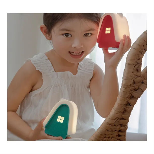 Silicone Night Light Kids Night Lamp Snow House Rechargeable Light