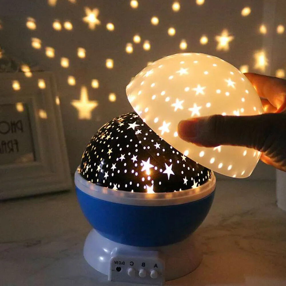 Sky Projector Star Moon Galaxy Night Light For Children Kids Bedroom Decor Projector Rotating Nursery Night Light LED Baby Lamp