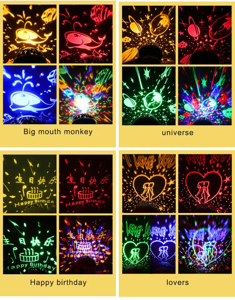 Sky Projector Star Moon Galaxy Night Light For Children Kids Bedroom Decor Projector Rotating Nursery Night Light LED Baby Lamp