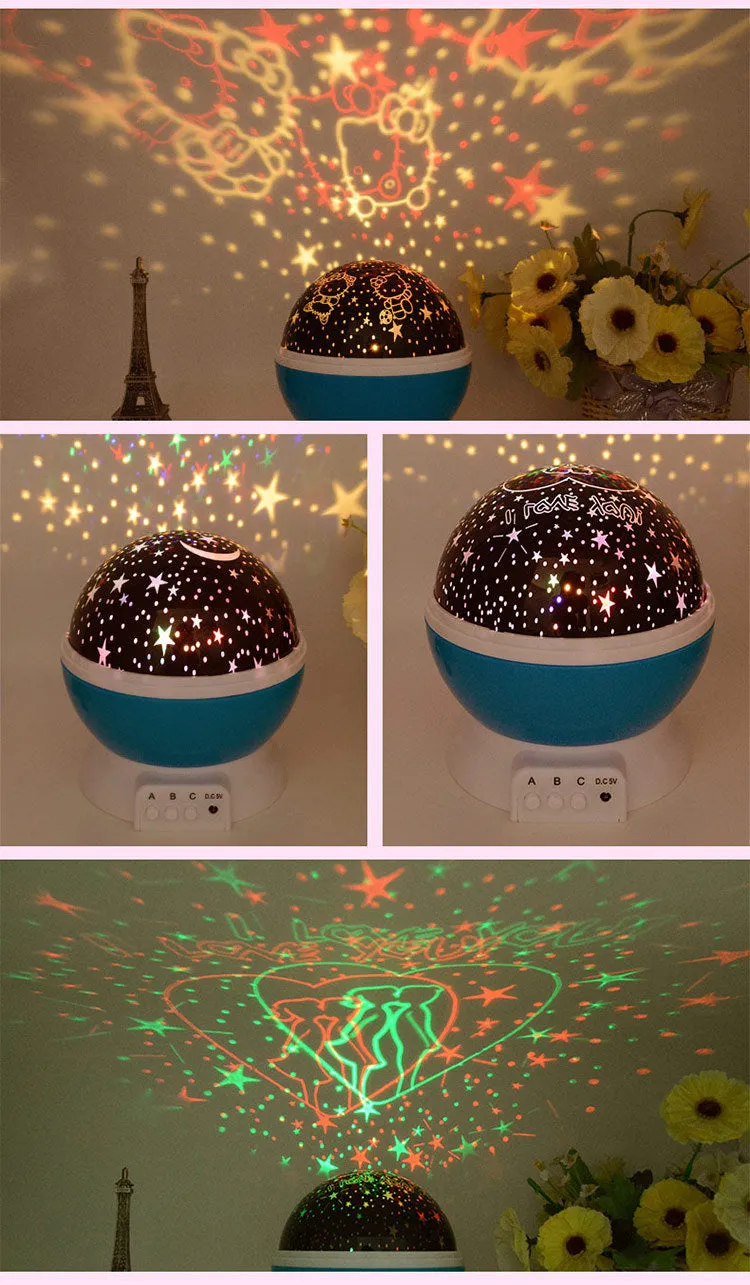 Sky Projector Star Moon Galaxy Night Light For Children Kids Bedroom Decor Projector Rotating Nursery Night Light LED Baby Lamp