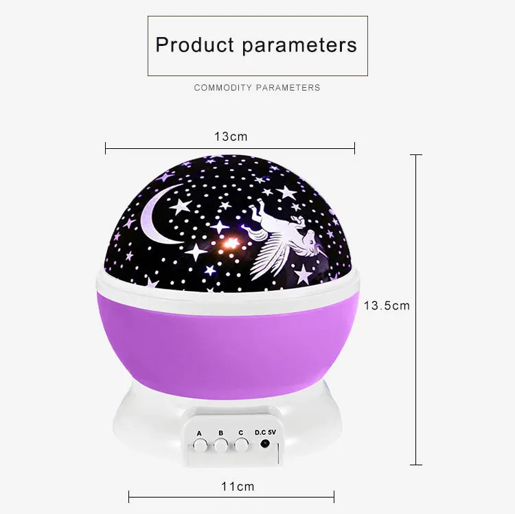 Sky Projector Star Moon Galaxy Night Light For Children Kids Bedroom Decor Projector Rotating Nursery Night Light LED Baby Lamp