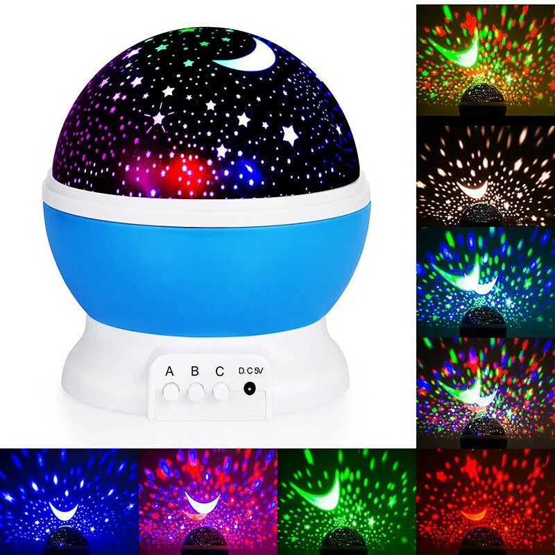 Sky Projector Star Moon Galaxy Night Light For Children Kids Bedroom Decor Projector Rotating Nursery Night Light LED Baby Lamp