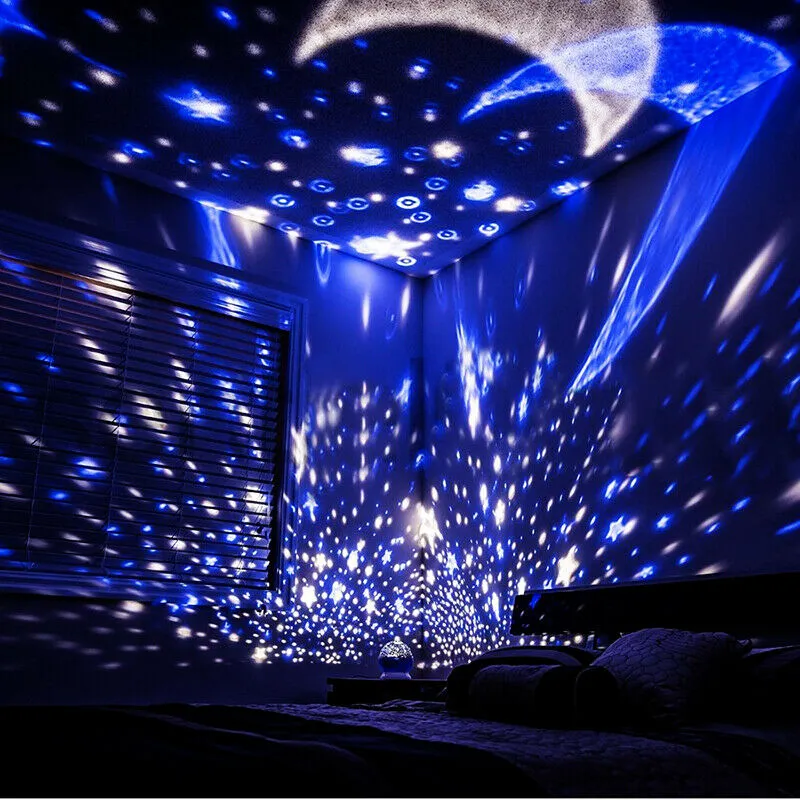 Sky Projector Star Moon Galaxy Night Light For Children Kids Bedroom Decor Projector Rotating Nursery Night Light LED Baby Lamp