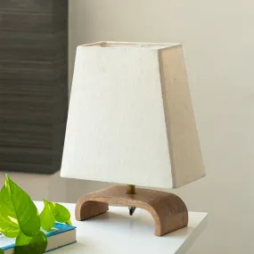 'Stacked Geometry' Decorative Wooden Table Lamp (13.1 Inches)