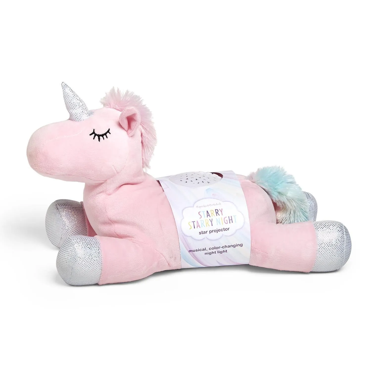 Starry Starry Night Star projector unicorn plush