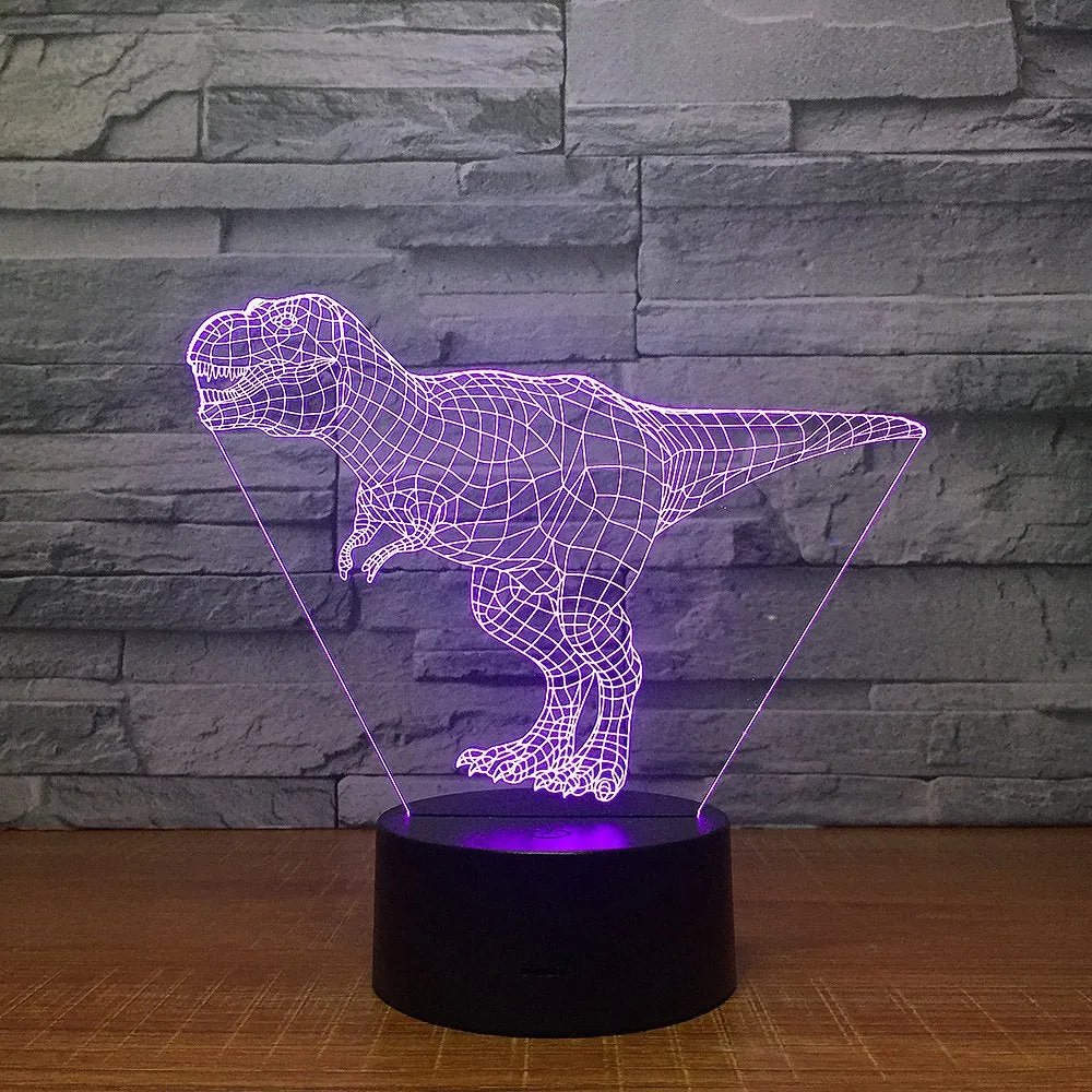 T REX Dinosaur Jurrasic Wire 3D LED Night Light Lamp