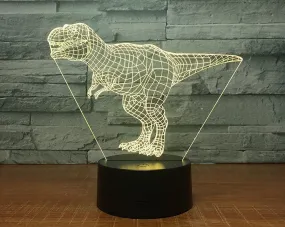 T REX Dinosaur Jurrasic Wire 3D LED Night Light Lamp