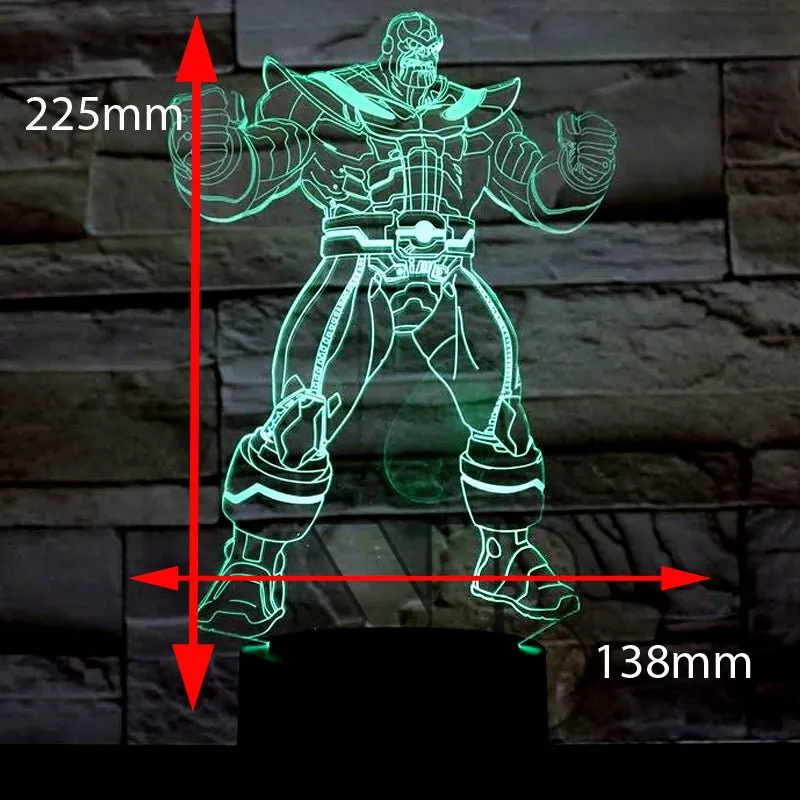 Thanos 3D LED Night Light 7 Colour Remote Control
