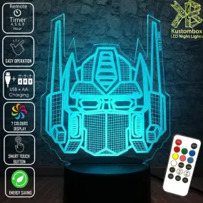 Tranformers Optimus Prime 3D LED Night Light Bedroom Lamp