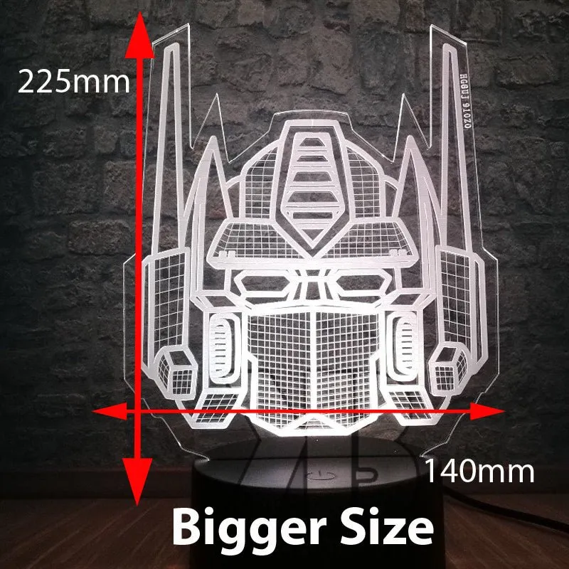 Tranformers Optimus Prime 3D LED Night Light Bedroom Lamp