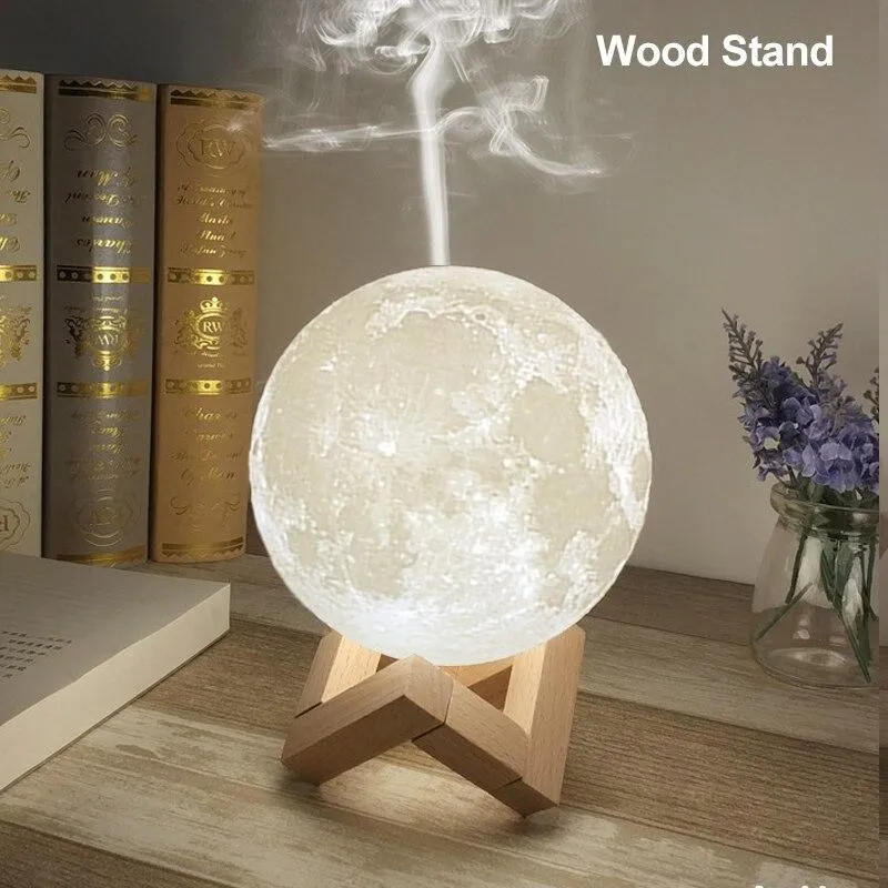 Ultrasonic LED 3D Moon Design Essential Oil Diffuser Humidifier