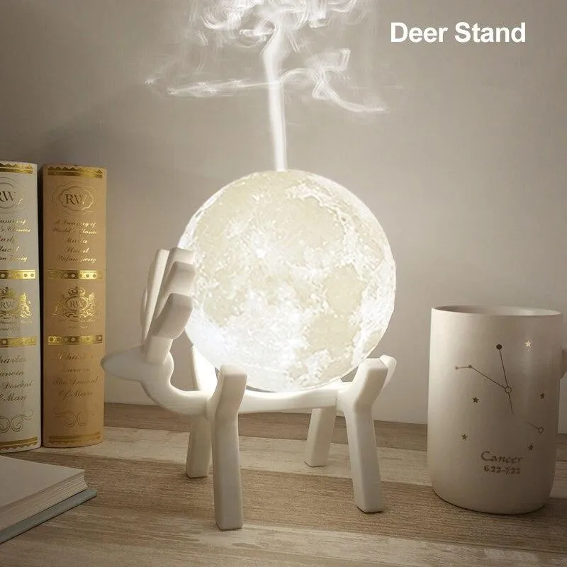 Ultrasonic LED 3D Moon Design Essential Oil Diffuser Humidifier