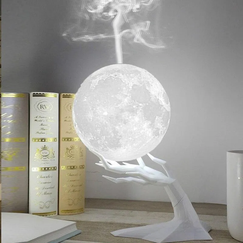 Ultrasonic LED 3D Moon Design Essential Oil Diffuser Humidifier