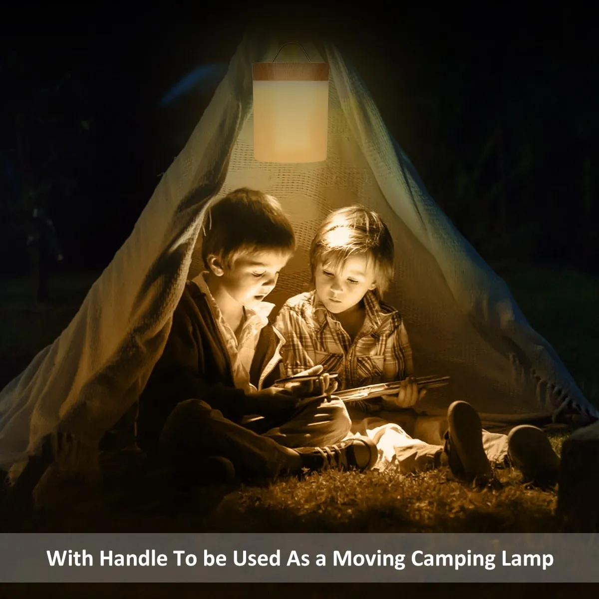 USB Rechargeable Touching Control Bedside Light Dimmable Table Lamp Warm White & RGB Night Light