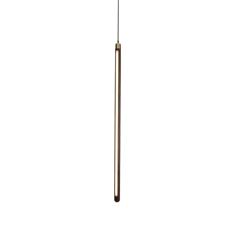 Vertical LED Solid Wood Bedside Sconce Light