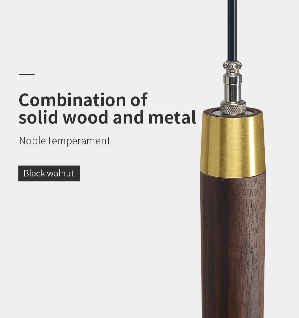 Vertical LED Solid Wood Bedside Sconce Light