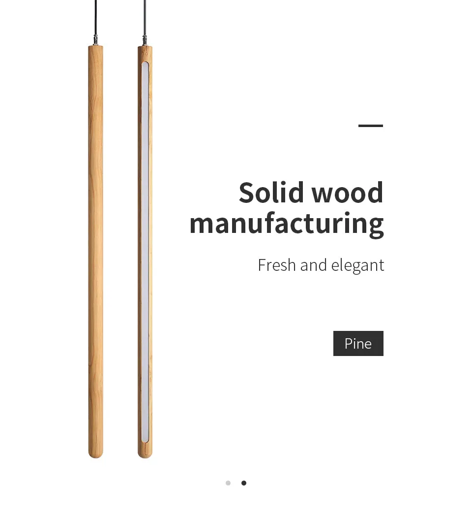 Vertical LED Solid Wood Bedside Sconce Light