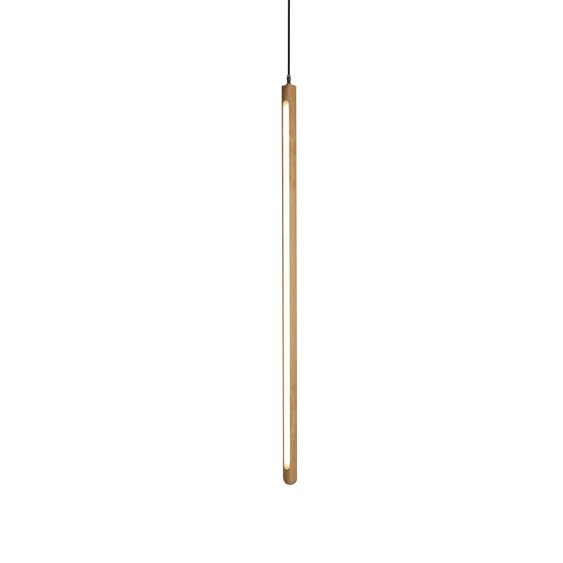 Vertical LED Solid Wood Bedside Sconce Light