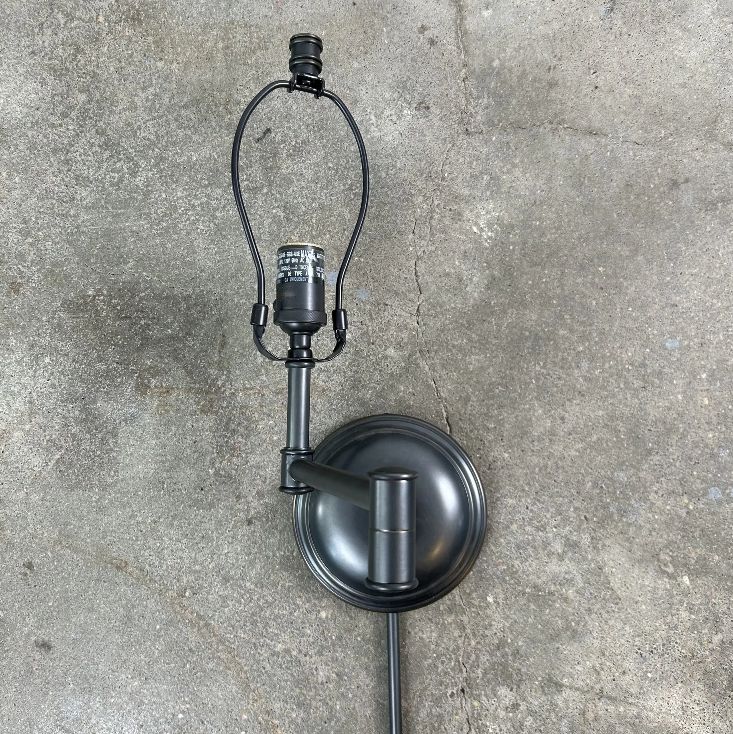 Visual Comfort Wall Light, Adjustable Arm, Pewter Gray