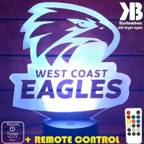 WEST COAST EAGLES Australian Football Club 3D LED Night Light Lamp