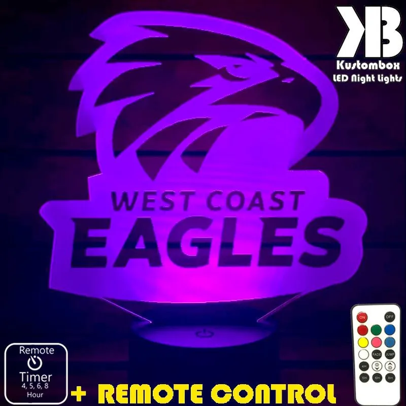 WEST COAST EAGLES Australian Football Club 3D LED Night Light Lamp